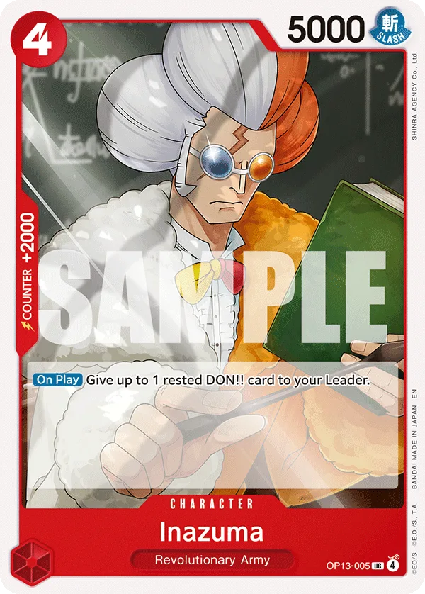 Carte Inazuma OP13-005_r1 Uncommon — One Piece TCG ST-35 (Bandai)