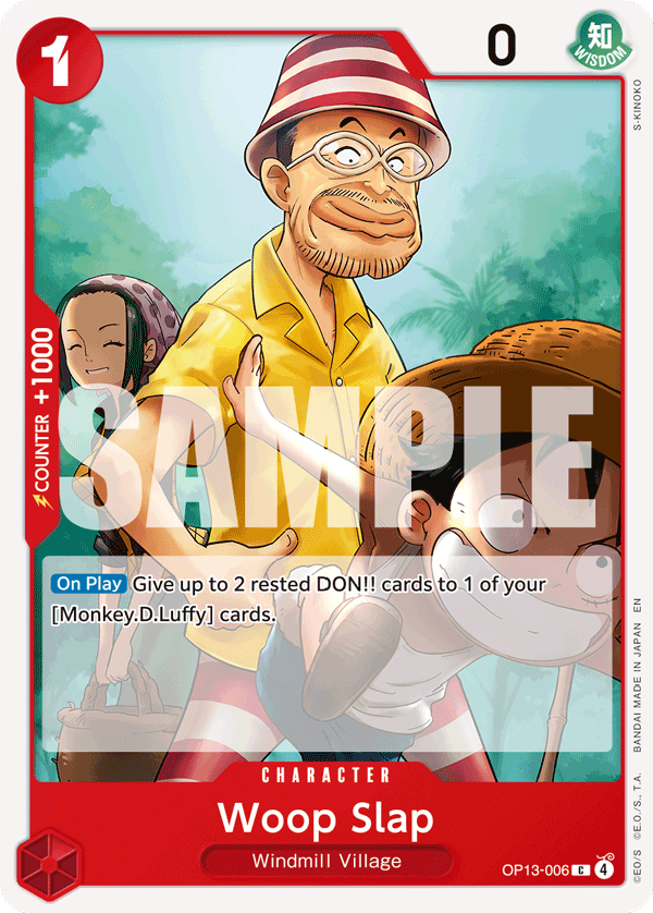 Carte Woop Slap OP13-006 Common — One Piece TCG OP-13 Carrying on His Will (Bandai)