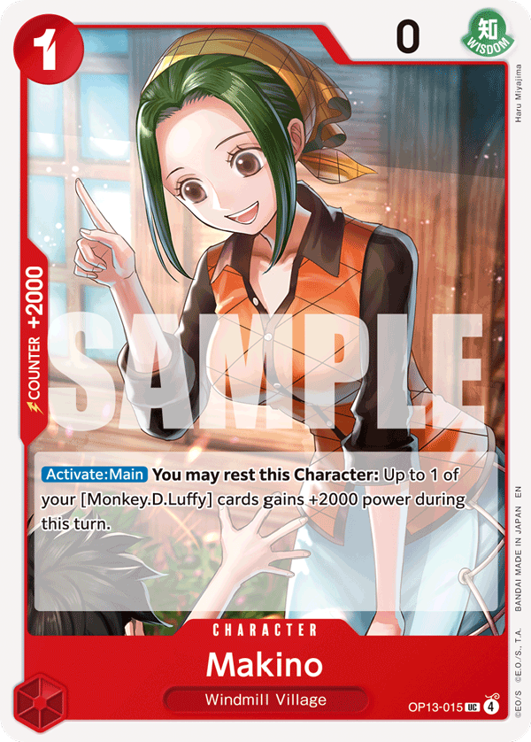Carte Makino OP13-015 Uncommon — One Piece TCG OP-13 (Bandai)