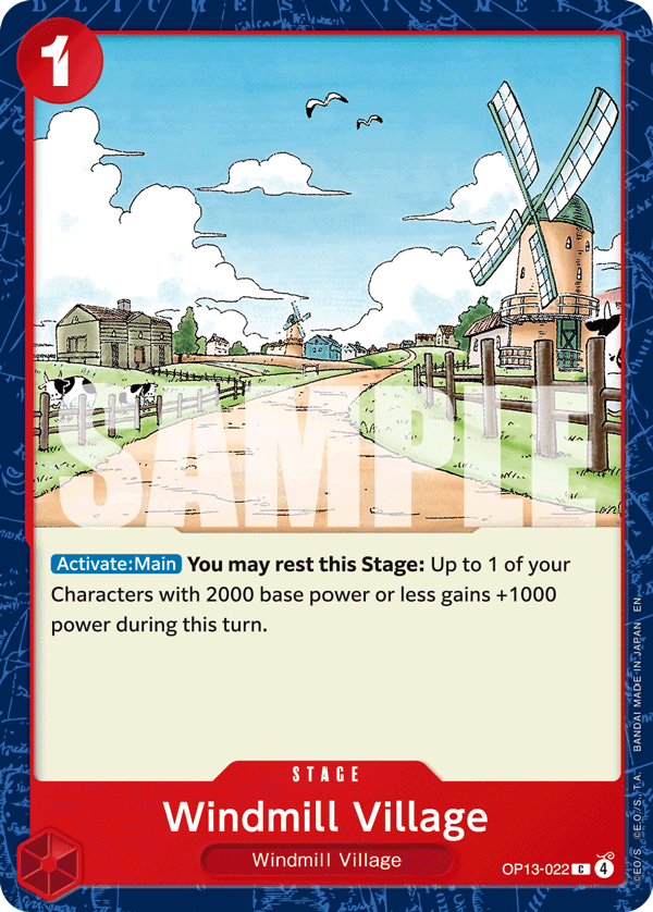 Carte Village de Fuchsia OP13-022 Common — One Piece TCG OP-13 Carrying on His Will (Bandai)