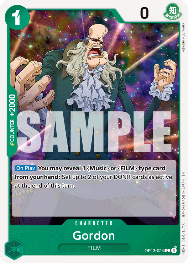 Carte Gordon OP13-024 Common — One Piece TCG OP-13 (Bandai)