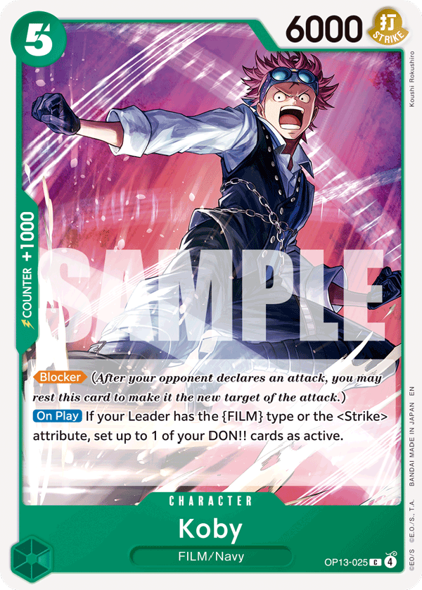 Carte Kobby OP13-025 Common — One Piece TCG OP-13 (Bandai)