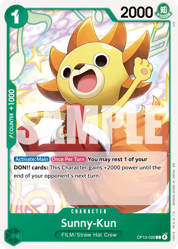 Carte Sunny OP13-026 Common — One Piece TCG OP-13 Carrying on His Will (Bandai)