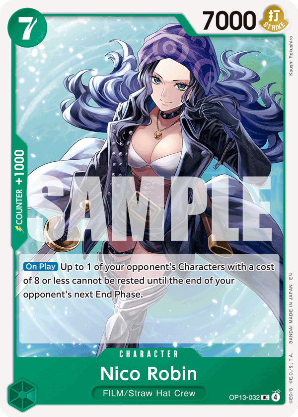 Carte Nico Robin OP13-032 Uncommon — One Piece TCG OP-13 Carrying on His Will (Bandai)
