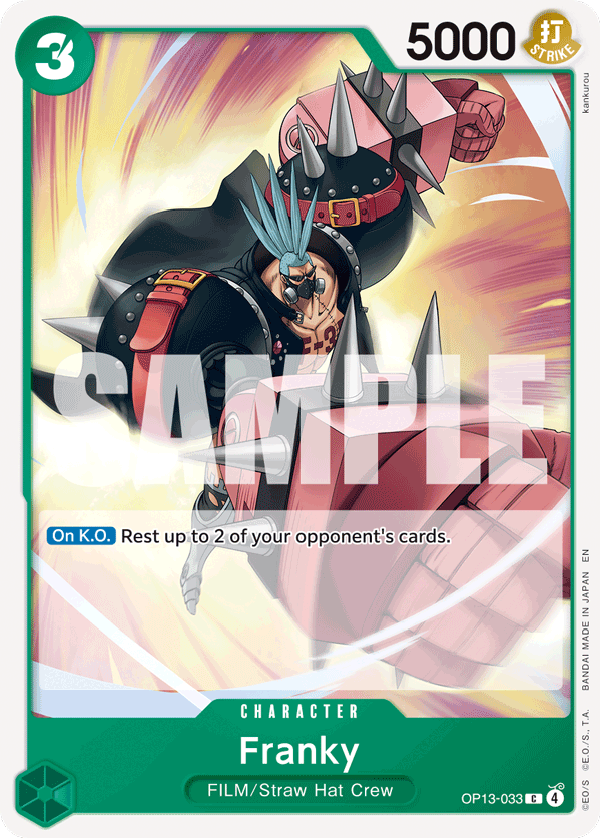 Carte Franky OP13-033 Common — One Piece TCG OP-13 (Bandai)