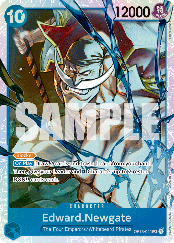 Carte Edward Newgate OP13-042 Super Rare — One Piece TCG OP-13 (Bandai)