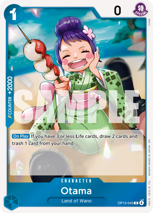 Carte O-Tama OP13-043 Rare — One Piece TCG OP-13 (Bandai)