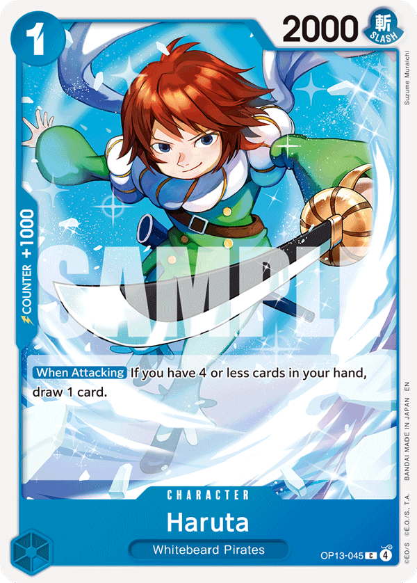 Carte Haruta OP13-045 Common — One Piece TCG OP-13 Carrying on His Will (Bandai)