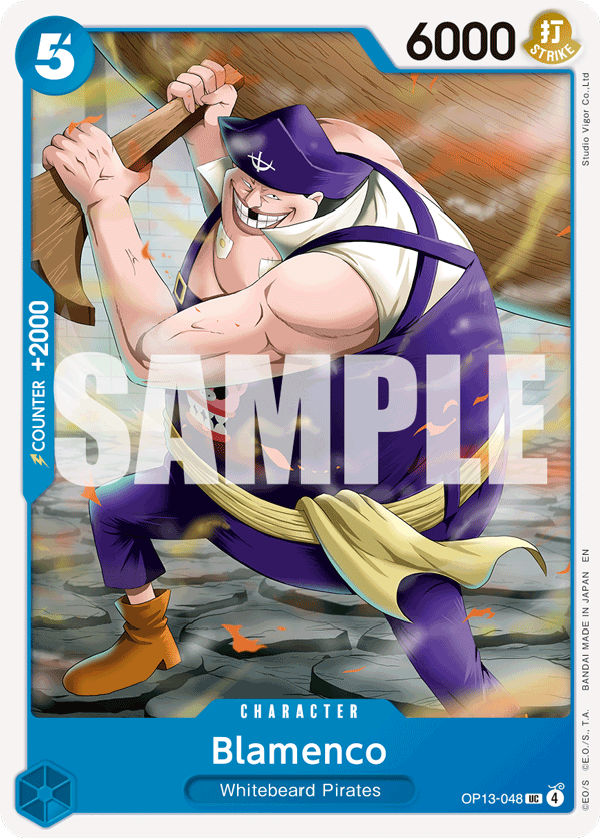 Carte Blamenco OP13-048 Uncommon — One Piece TCG OP-13 Carrying on His Will (Bandai)