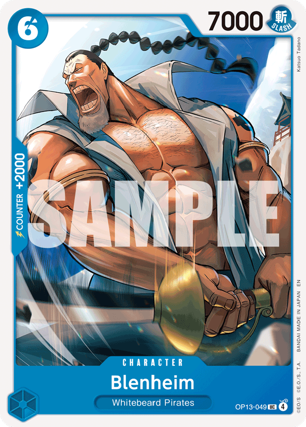 Carte Blenheim OP13-049 Uncommon — One Piece TCG OP-13 Carrying on His Will (Bandai)