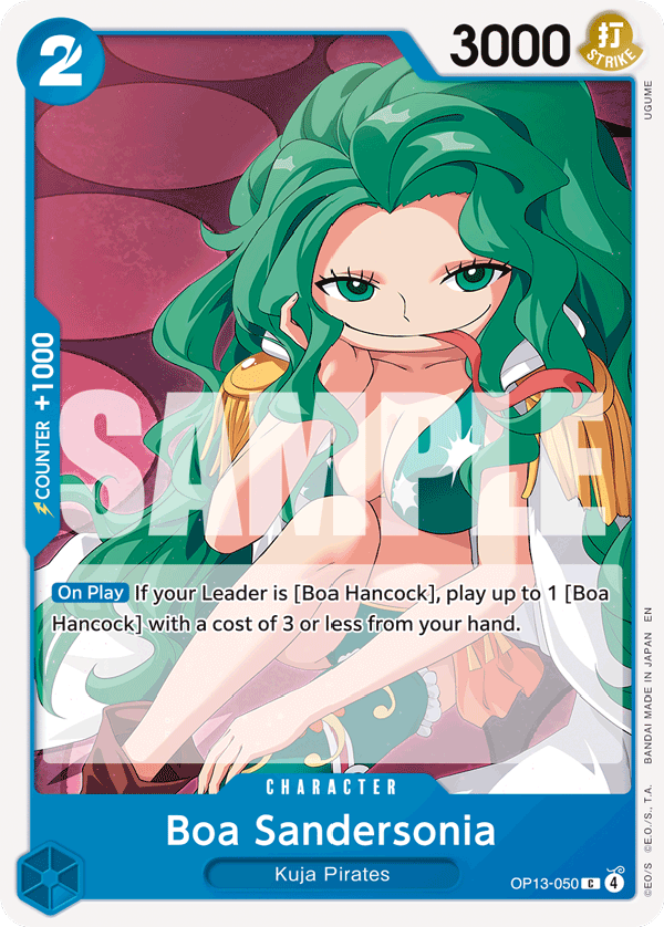 Carte Boa Sandersonia OP13-050 Common — One Piece TCG OP-13 Carrying on His Will (Bandai)