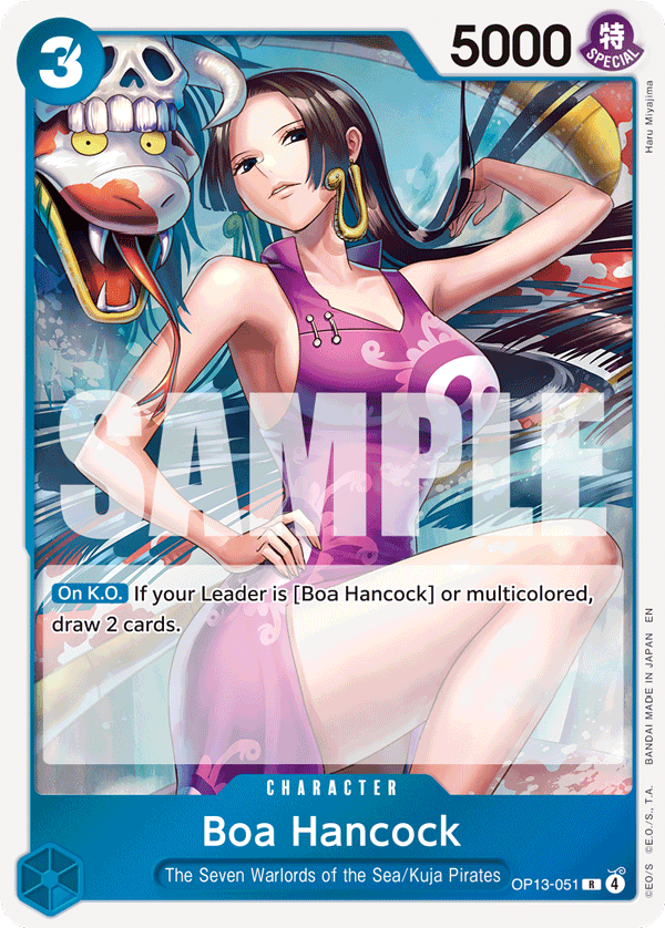 Carte Boa Hancock OP13-051 Rare — One Piece TCG OP-13 Carrying on His Will (Bandai)