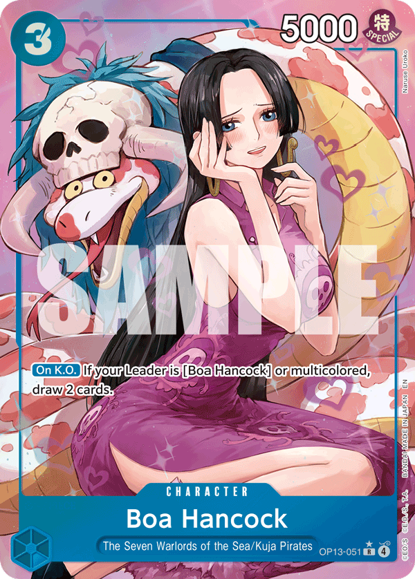 Carte Boa Hancock OP13-051_p1 Rare Alt Art — One Piece TCG OP-13 Carrying on His Will (Bandai)