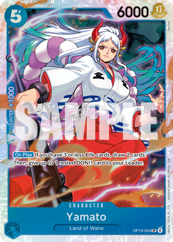 Carte Yamato OP13-054 Super Rare — One Piece TCG OP-13 Carrying on His Will (Bandai)