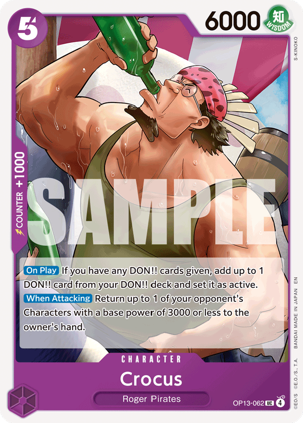 Carte Crocus OP13-062 Uncommon — One Piece TCG OP-13 Carrying on His Will (Bandai)