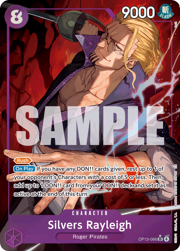 Carte Silvers Rayleigh OP13-066_p1 Super Rare Alt Art — One Piece TCG OP-13 Carrying on His Will (Bandai)