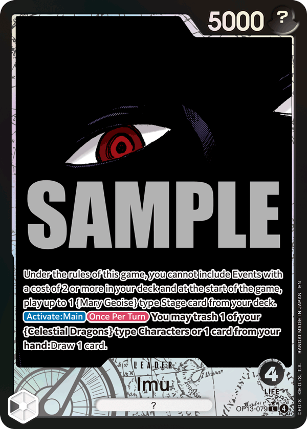 Carte Imu OP13-079_p1 Leader — One Piece TCG OP-13 (Bandai)