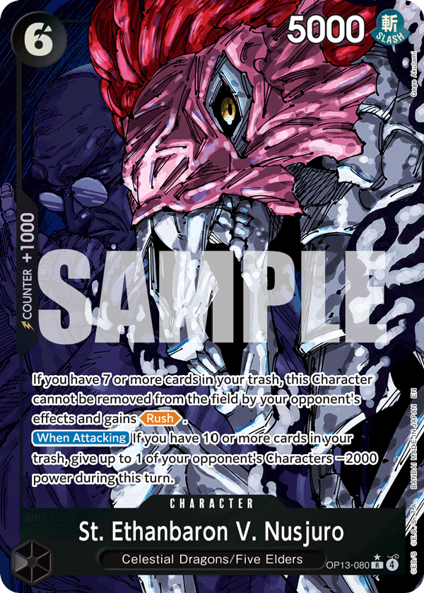 Carte Saint Ethanbaron V. Nusjuro OP13-080_p1 Rare — One Piece TCG OP-13 (Bandai)