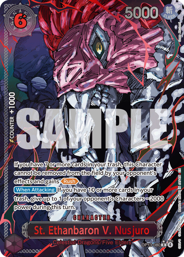 Carte Saint Ethanbaron V. Nusjuro OP13-080_p2 Rare — One Piece TCG OP-13 (Bandai)
