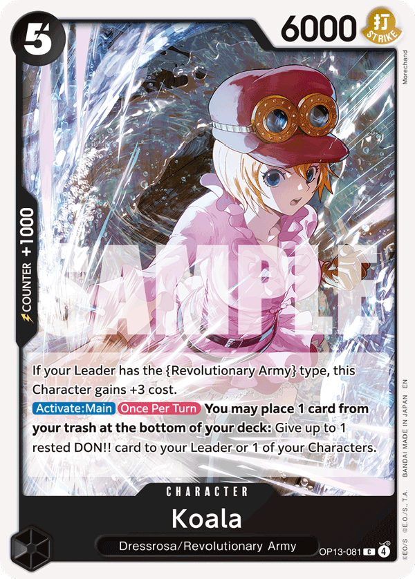 Carte Koala OP13-081 Common — One Piece TCG OP-13 Carrying on His Will (Bandai)