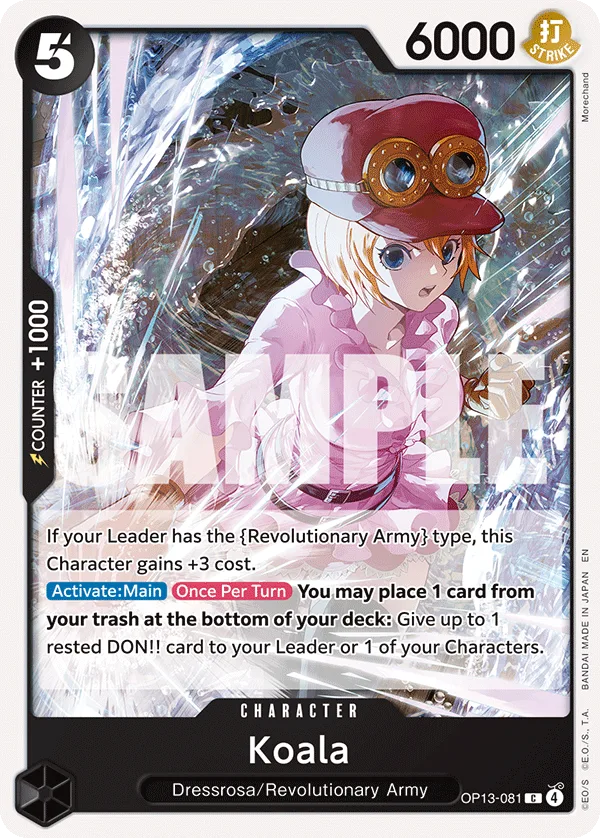 Carte Koala OP13-081_r1 Common — One Piece TCG ST-35 (Bandai)