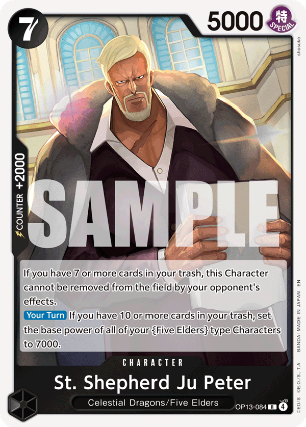 Carte Saint Shepherd Ju Peter OP13-084 Rare — One Piece TCG OP-13 Carrying on His Will (Bandai)