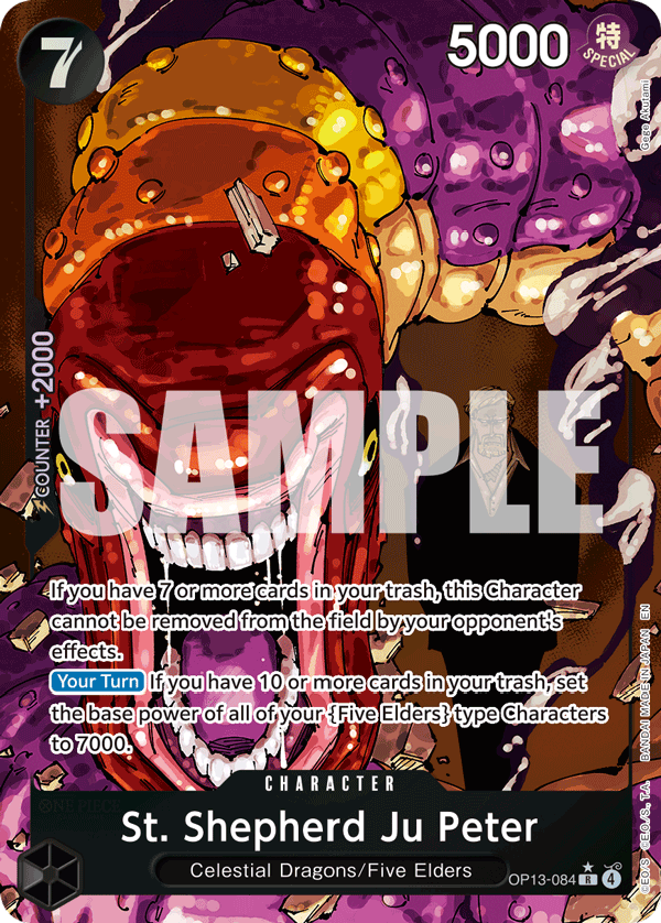 Carte Saint Shepherd Ju Peter OP13-084_p1 Rare Alt Art — One Piece TCG OP-13 Carrying on His Will (Bandai)