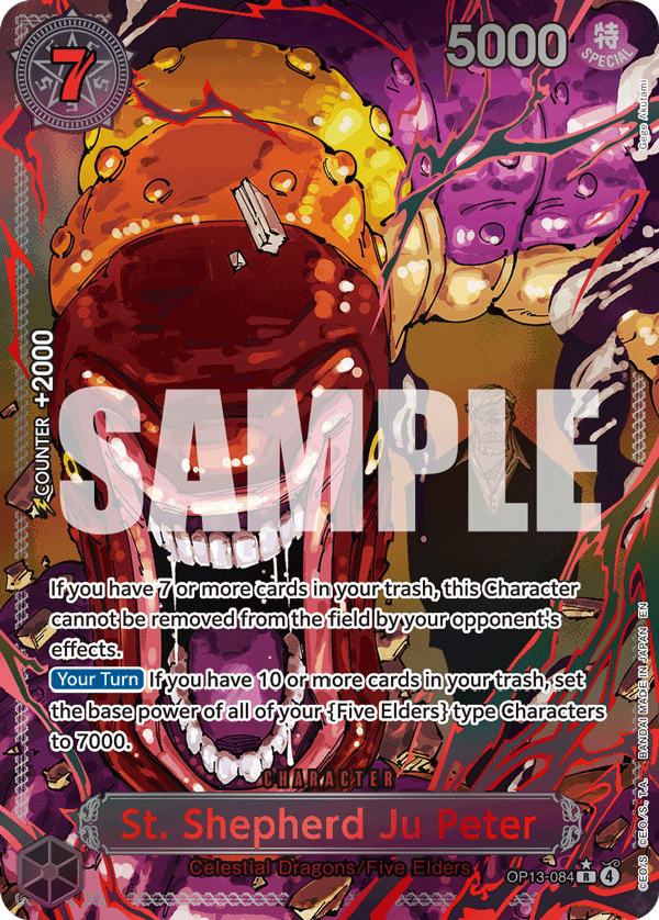 Carte Saint Shepherd Ju Peter OP13-084_p2 Rare Alt Art — One Piece TCG OP-13 Carrying on His Will (Bandai)