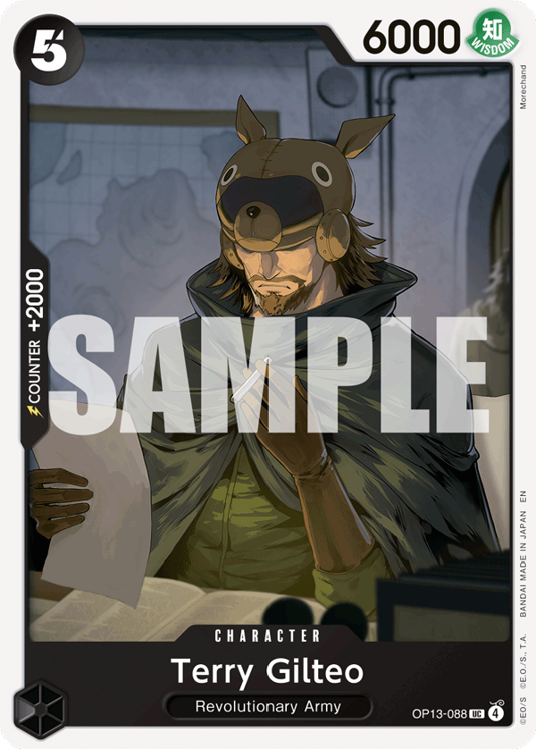 Carte Terry Gilteo OP13-088 Uncommon — One Piece TCG OP-13 Carrying on His Will (Bandai)