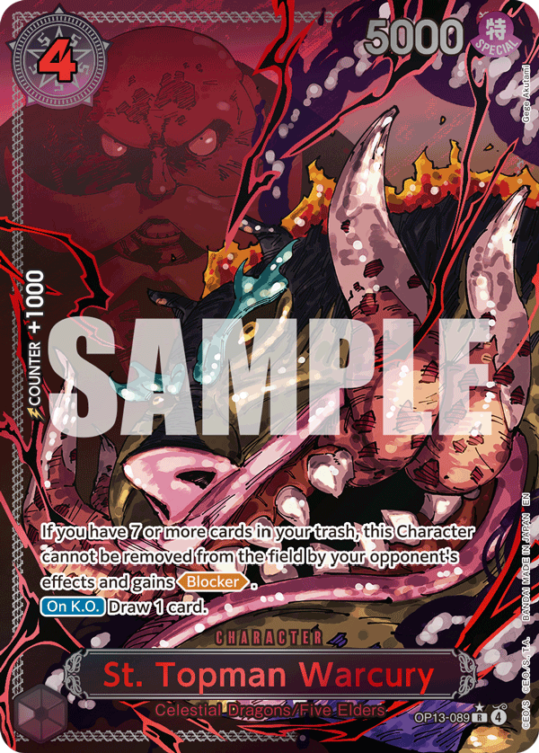 Carte Saint Topman Warcury OP13-089_p2 Rare Alt Art — One Piece TCG OP-13 Carrying on His Will (Bandai)