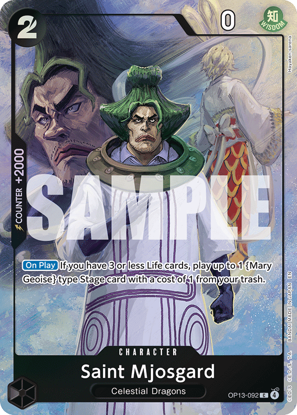 Carte Saint Mjosgard OP13-092_p1 Common Alt Art — One Piece TCG OTHER One Piece Products (Bandai)