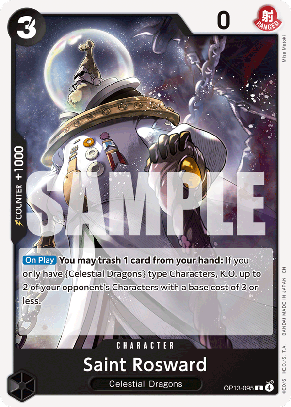 Carte Saint Roswald OP13-095 Common — One Piece TCG OP-13 Carrying on His Will (Bandai)
