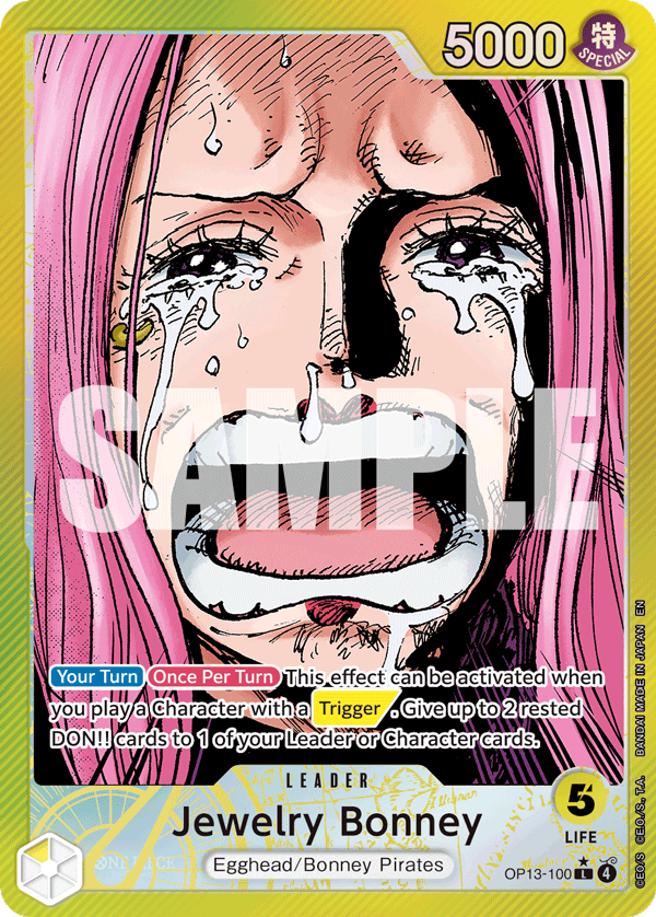 Carte Jewelry Bonney OP13-100_p1 Leader — One Piece TCG OP-13 (Bandai)