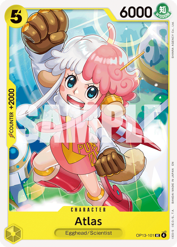 Carte Atlas OP13-101 Uncommon — One Piece TCG OP-13 (Bandai)
