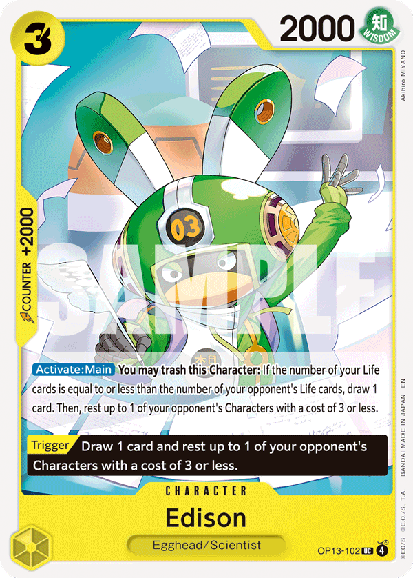 Carte Edison OP13-102 Uncommon — One Piece TCG OP-13 (Bandai)