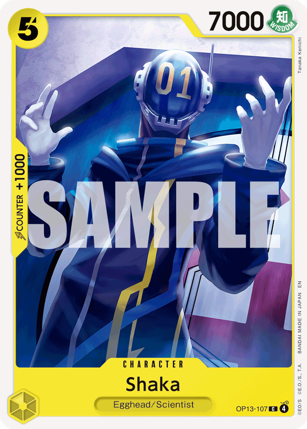 Carte Shaka OP13-107 Common — One Piece TCG OP-13 Carrying on His Will (Bandai)
