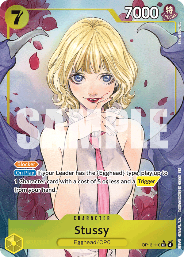 Carte Stussy OP13-110_p1 Super Rare Alt Art — One Piece TCG OP-13 Carrying on His Will (Bandai)