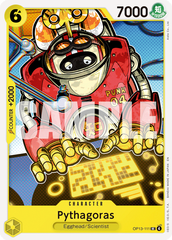 Carte Pythagore OP13-111 Uncommon — One Piece TCG OP-13 Carrying on His Will (Bandai)