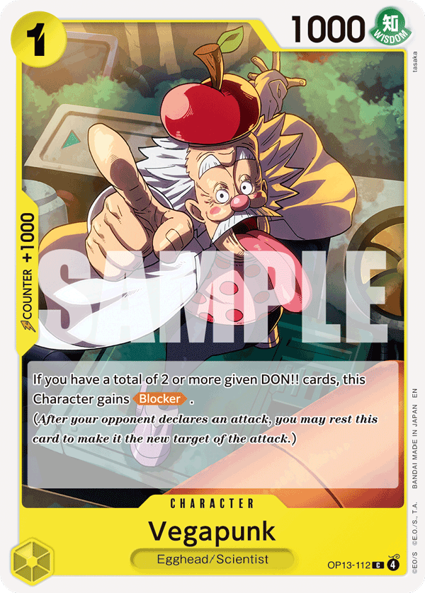 Carte Végapunk OP13-112 Common — One Piece TCG OP-13 (Bandai)