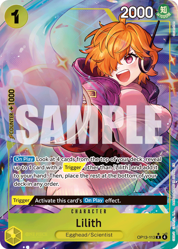 Carte Lilith OP13-113_p1 Rare — One Piece TCG OP-13 (Bandai)
