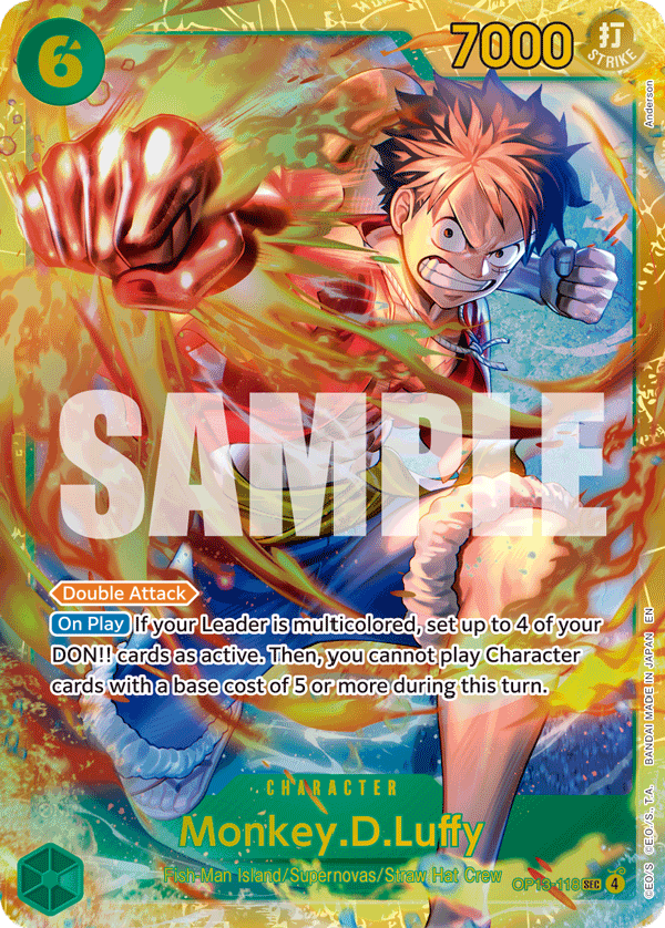 Carte Monkey D. Luffy OP13-118 Secret Rare — One Piece TCG OP-13 Carrying on His Will (Bandai)