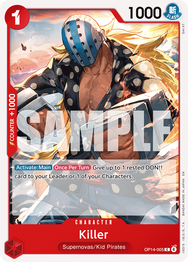 Carte Killer OP14-005 Common — One Piece TCG OP14-EB04 (Bandai)