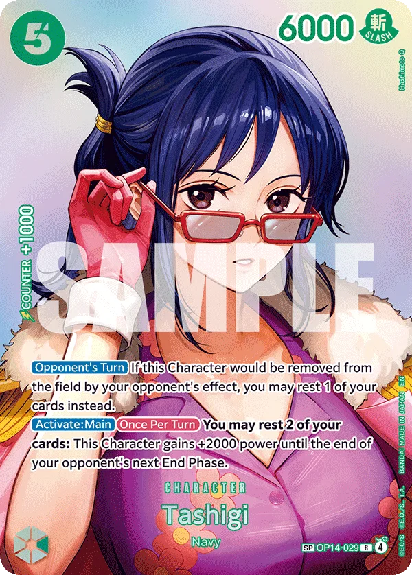 Carte Tashigi OP14-029_p1 Special Alt Art — One Piece TCG OP-16 BOOSTER PACK -THE TIME OF BATTLE- (Bandai)