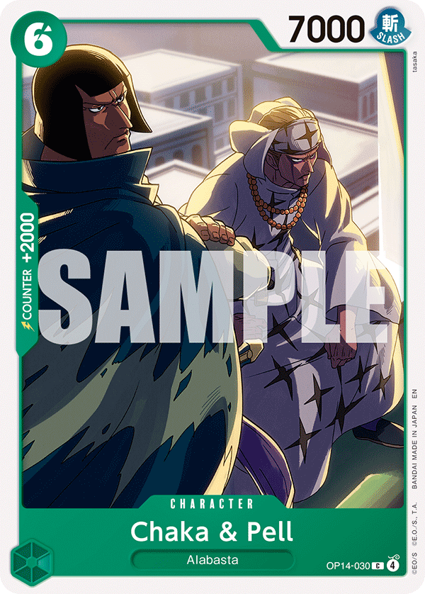 Carte Chaka et Pell OP14-030 Common — One Piece TCG OP14-EB04 (Bandai)