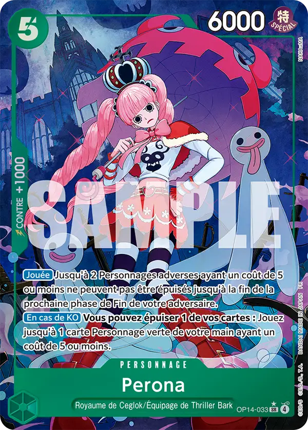 Carte Perona OP14-033_p1 Super Rare OP14-EB04 — One Piece TCG (Bandai)