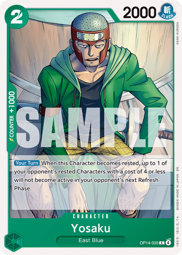 Carte Yosaku OP14-035 Common — One Piece TCG OP14-EB04 The Azure Sea's Seven (Bandai)