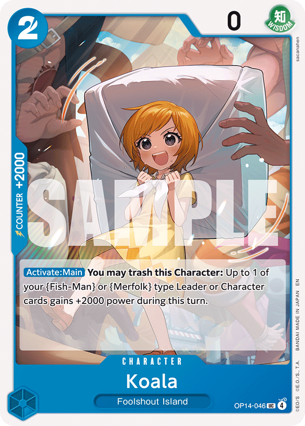 Carte Koala OP14-046 Uncommon — One Piece TCG OP14-EB04 The Azure Sea's Seven (Bandai)