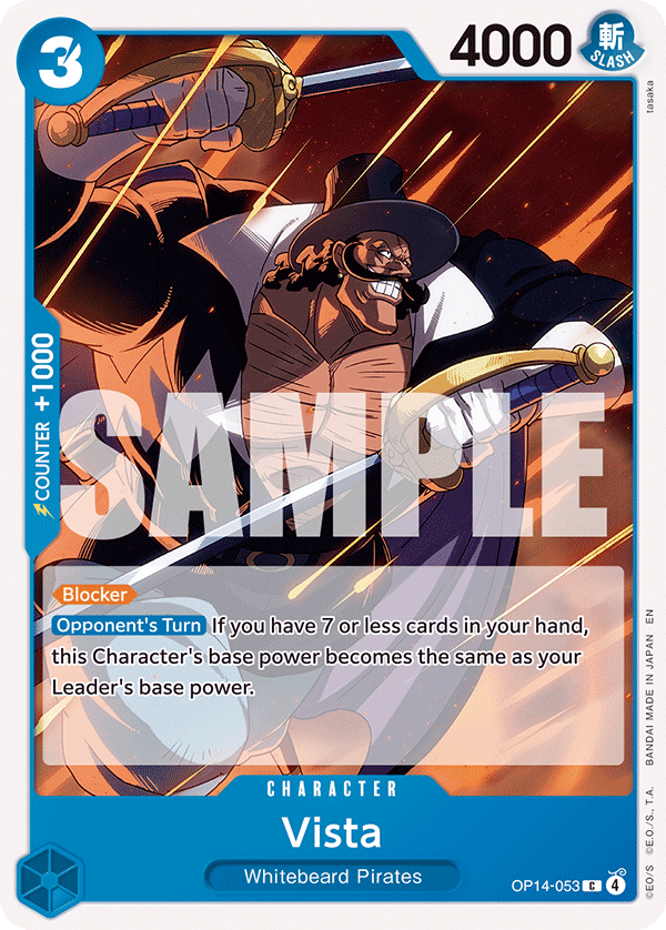 Carte Vista OP14-053 Common — One Piece TCG OP14-EB04 The Azure Sea's Seven (Bandai)