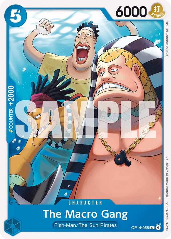 Carte La bande de Macro OP14-055 Common — One Piece TCG OP14-EB04 The Azure Sea's Seven (Bandai)