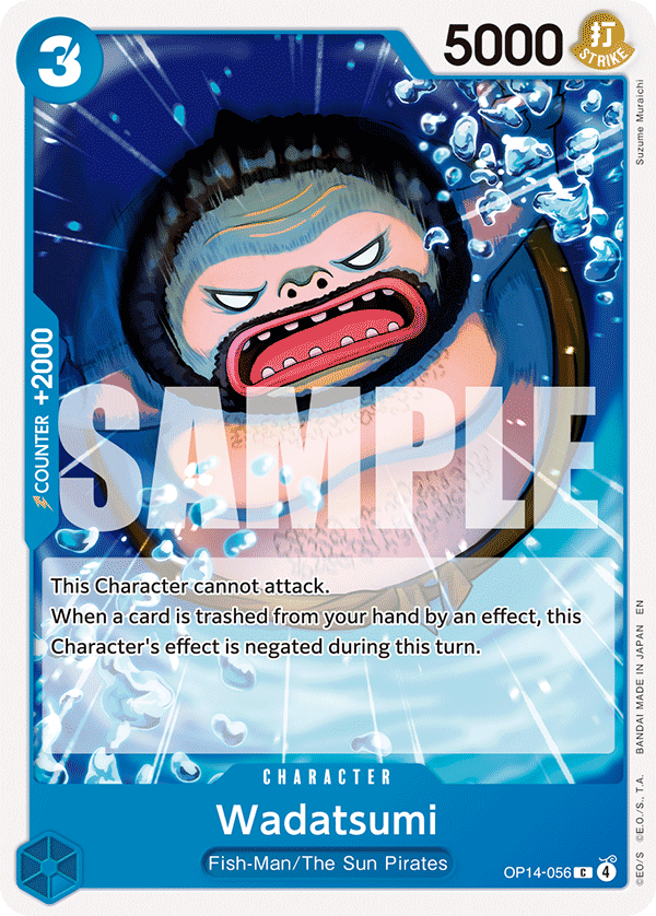 Carte Wadatsumi OP14-056 Common — One Piece TCG OP14-EB04 The Azure Sea's Seven (Bandai)